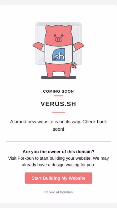 Screenshot of verus.sh