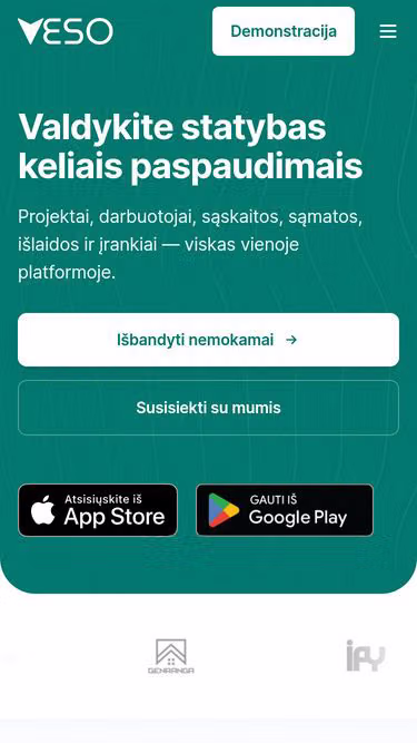 Screenshot of veso.lt