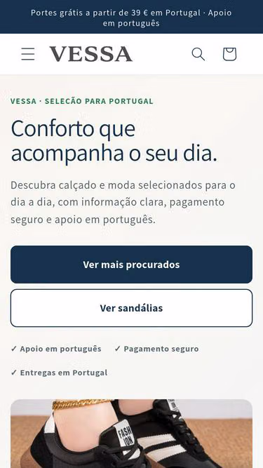 Screenshot of vessa.eu
