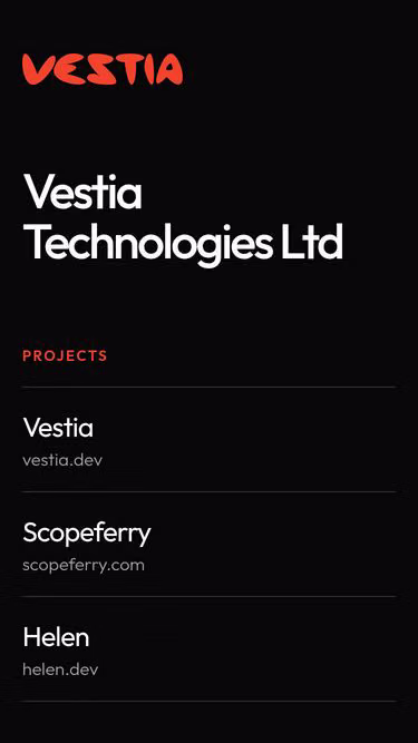 Screenshot of vestia.tech