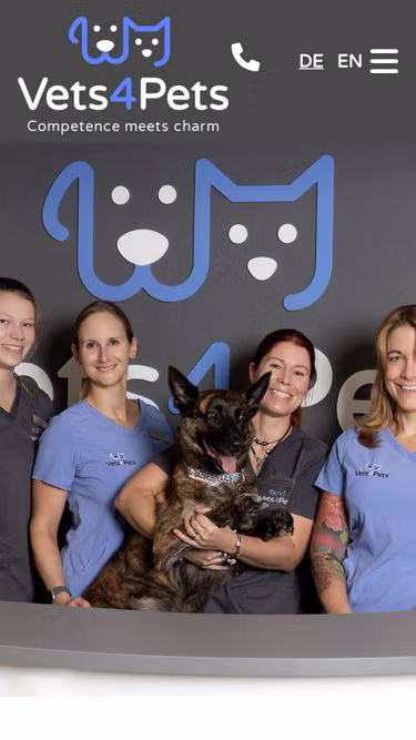 Screenshot of vets4pets.ch