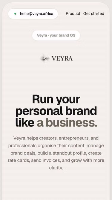 Screenshot of veyra.africa