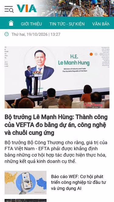 Screenshot of via.gov.vn