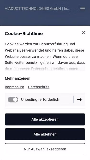 Screenshot of viaduct.gmbh