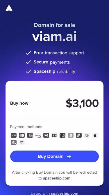 Screenshot of viam.ai