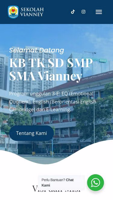 Screenshot of vianney.sch.id