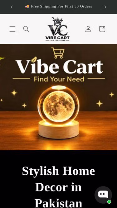 Screenshot of vibecart.com.pk