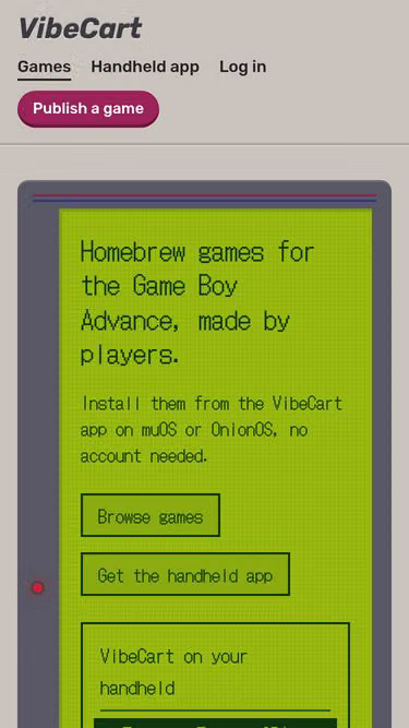 Screenshot of vibecart.games