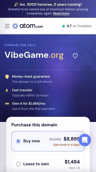 Screenshot of vibegame.org