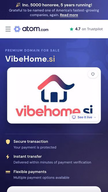 Screenshot of vibehome.si