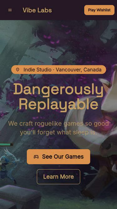 Screenshot of vibelabs.ca