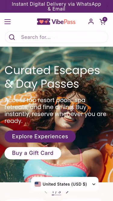 Screenshot of vibepass.life