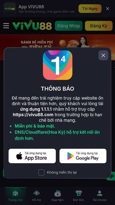 Screenshot of vibet.vip