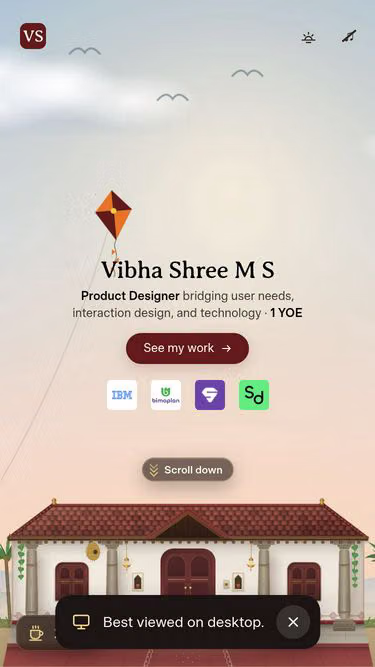 Screenshot of vibha.design