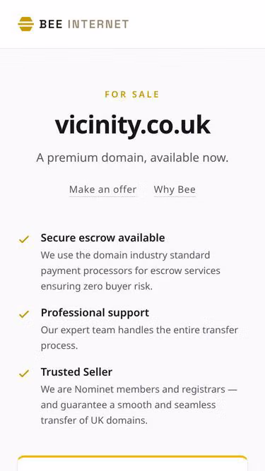 Screenshot of vicinity.co.uk