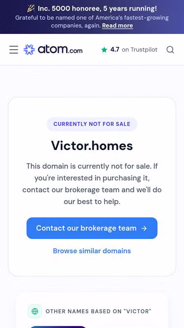 Screenshot of victor.homes