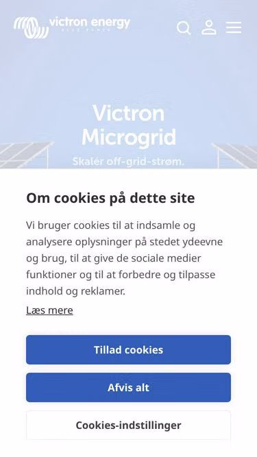 Screenshot of victronenergy.dk