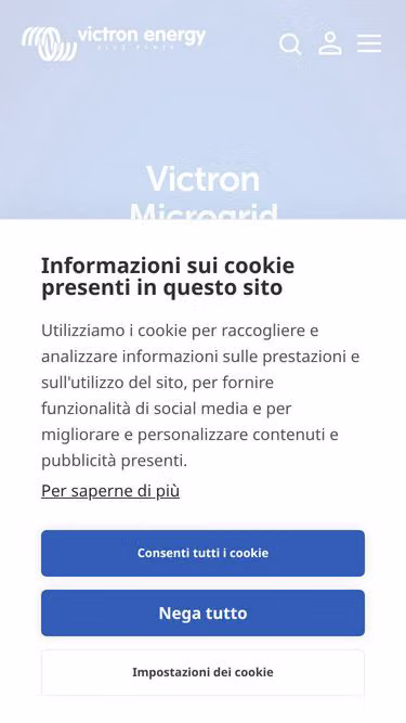 Screenshot of victronenergy.it