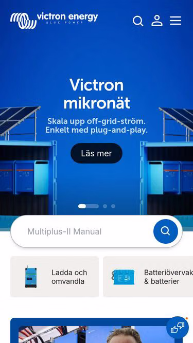 Screenshot of victronenergy.se