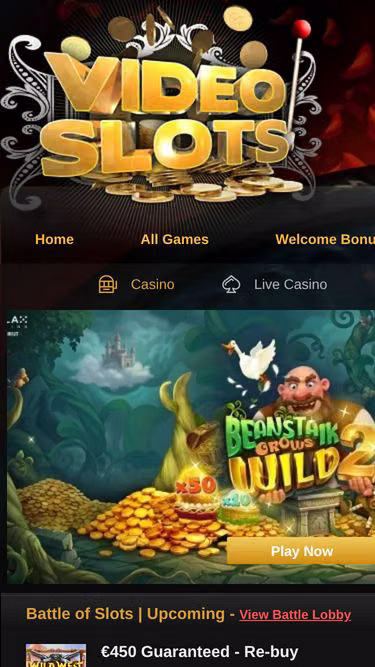 Screenshot of videoslots.lu