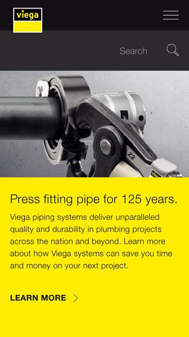 Screenshot of viega.ca