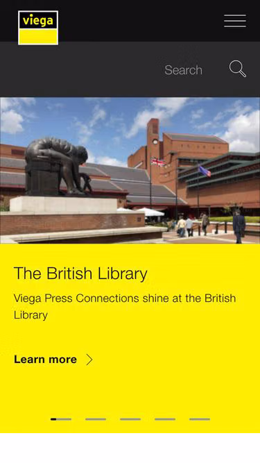 Screenshot of viega.co.uk