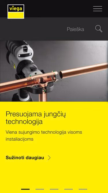 Screenshot of viega.lt