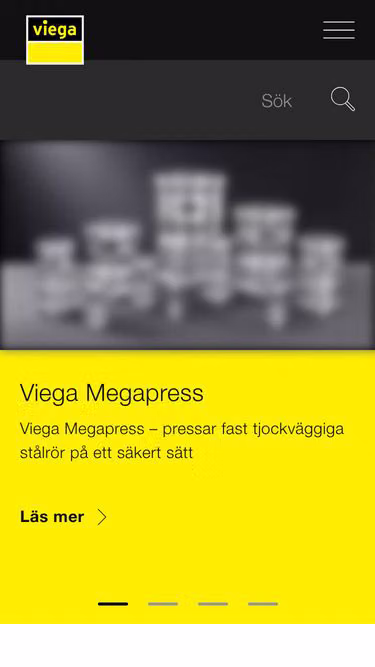 Screenshot of viega.se