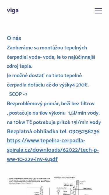Screenshot of viga.sk