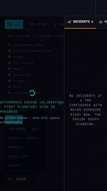 Screenshot of vigilo.earth