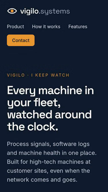 Screenshot of vigilo.systems