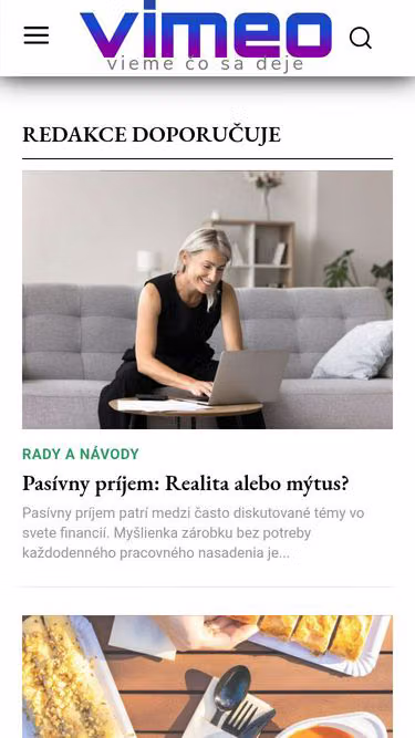 Screenshot of vimeo.sk