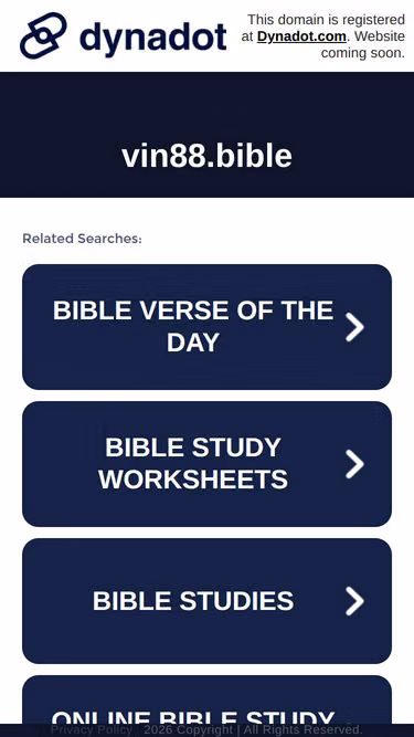 Screenshot of vin88.bible