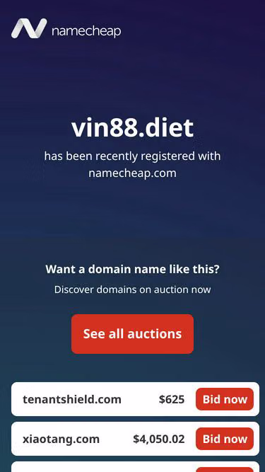 Screenshot of vin88.diet