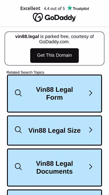 Screenshot of vin88.legal