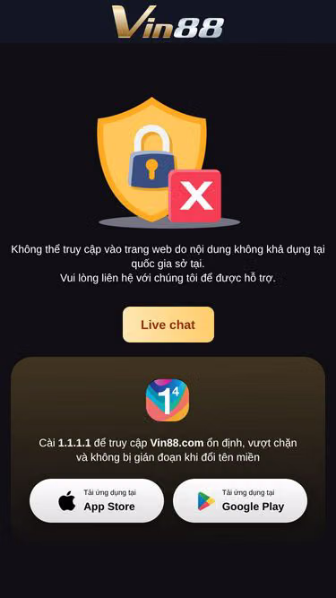 Screenshot of vin88.tax