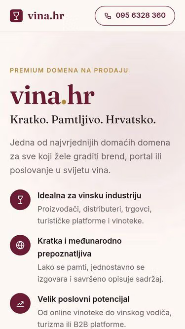 Screenshot of vina.hr