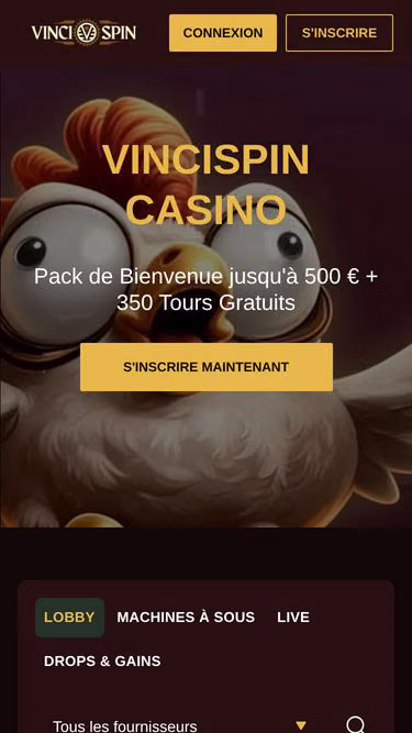 Screenshot of vincispin.art