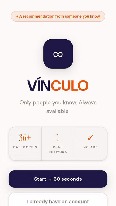 Screenshot of vinculo.network