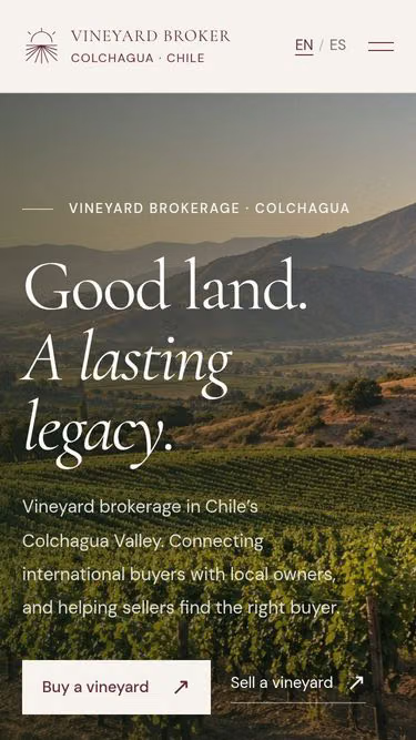 Screenshot of vineyard.cl