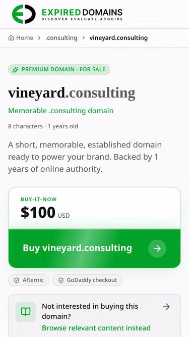Screenshot of vineyard.consulting