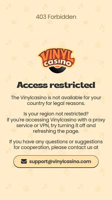 Screenshot of vinylcasino.com