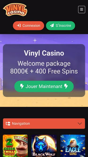 Screenshot of vinylcasino.pro