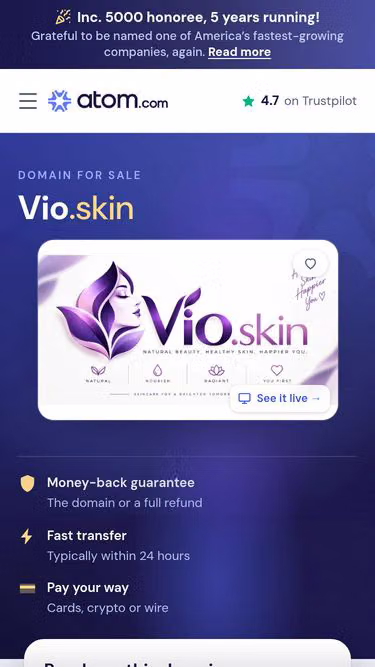 Screenshot of vio.skin