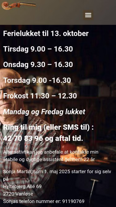 Screenshot of violin.dk