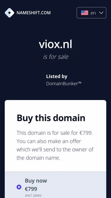 Screenshot of viox.nl