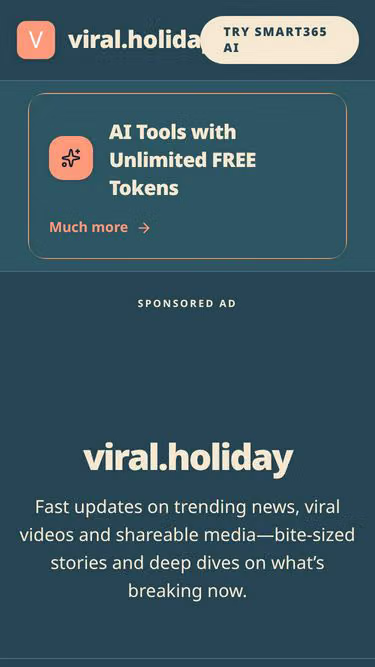 Screenshot of viral.holiday