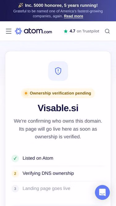 Screenshot of visable.si