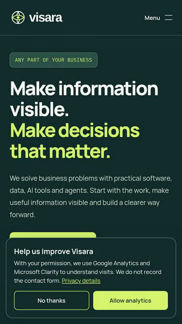 Screenshot of visara.co.za
