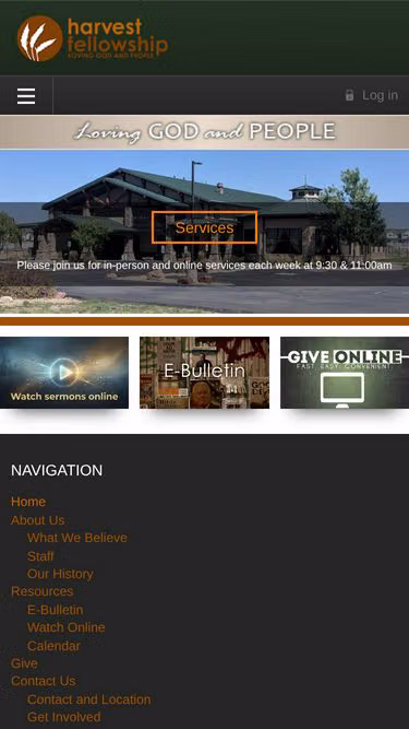 Screenshot of visitus.church